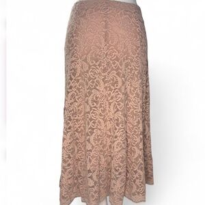 Rosemunde Copenhagen Blush Lace Midi Skirt Romantic Cottagecore M
